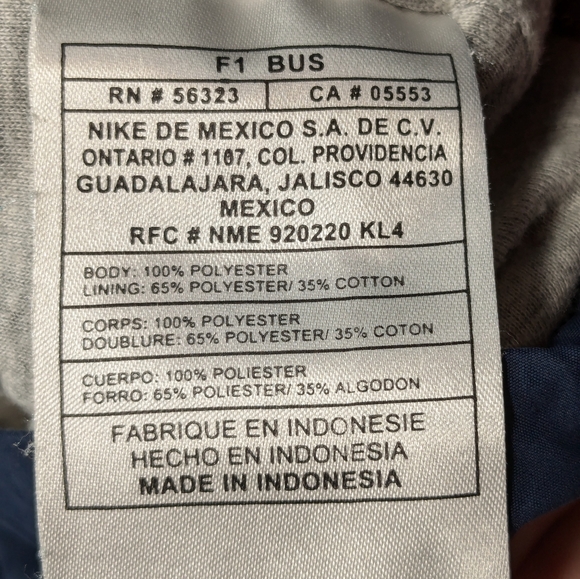 Vintage Y2K Nike 2000's Full Zip Windbreaker Jacket Mens Size XL Navy Blue A041 - Picture 9 of 16